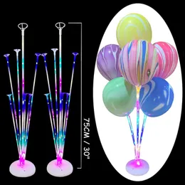 Christmas Decorations 1/2Set Balloons Column Stand Confetti Balloon Holder Support Wedding Birthday Party Decorations Kids Baby Shower Balons Supplies 231121