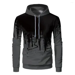 Sweats à capuche pour hommes en vrac épais pull à capuche pull chaud sweat-shirt confortable Splash Print Sports extérieur veste décontractée pour hommes 2023 printemps