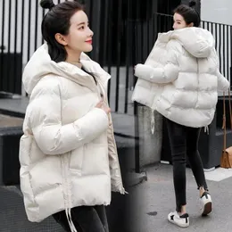 Damen-Trenchmäntel, süßes junges Mädchen mit Kapuze, Wintermantel, abgeschnittene Baumwolle, lockere dünne Jacke, koreanische Mode