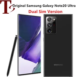 Samsung Galaxy Note 20 Ultra 5G Note20 Ultra Dual Sim N986 128GBオリジナル携帯電話Octa Core Exynos 990 6.9 "12GB RAM 108MPDUAL 12MP