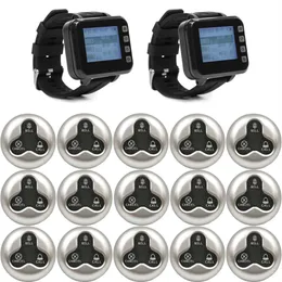 Electronics Service Cafe Hookah Watch Receiver with Table Button Restaurant Pagers Beeper Wireless Calling System3590