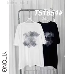 Designer de camisetas femininas 2023 Primavera/verão Novo arco triunfal Double C-Letter Impressão casual Camiseta solta de manga curta T51854# qh0r