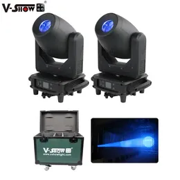 V-Show LED Moving Head Light 2PCS com flycase 150W Spot DJ Light com braçadeira dobrável
