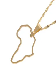 Gold Plated Stainless Steel African Map Pendant Necklace Jewelry Map of Africa Continent Jewelry6707941