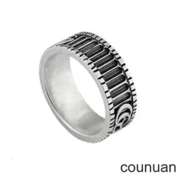 Pierścień mody 925 Srebrne pierścienie dla kobiet Pierścionki ślubne mężczyźni projektanci modna biżuteria szerokość 4 mm 6 mm urok akcesorium