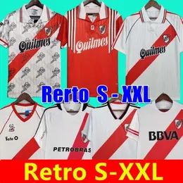 95 96 River Plate 1995 1996 CANIGGIA SALAS CRESPO FRANCESCOLI D.TREZEGUET Vintage Football Camiseta Classic Kit Camisa 97 98 15 16 86 87
