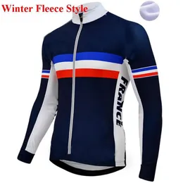 2022 France Pro Team Winter Cycling Jackets Fleece Cycling Windproof Windjacket Thermal mtb Biking Coat Mens Warm Up Jacket1734