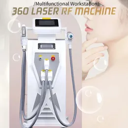 Nyligen uppgraderad 2 -skärm OPT IPL -laser Permanent hårborttagning ND YAG PICOSECOND Pigment Tattoo Washing RF Face Lifting 3 In 1 Beauty Machine