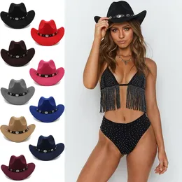 Wide Brim Hats Bucket 3 Sizes Parentchild Men Women Kids Western Cowboy Panama Sunhats Fedora Caps Trilby Jazz Sombrero Travel Party 230421