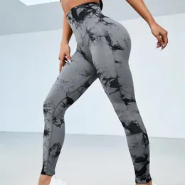 Leggings da donna MARMO Allenamento Donna Tie Dye Pantaloni da yoga Scrunch ButTights Leggins senza cuciture Push Up Palestra Fitness Fondo increspato Abbigliamento sportivo