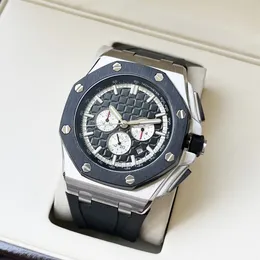 Luxury men's automatic mechanical watch, timing code, 316 precision steel case, 44mm dial, super strong night light, rubber strap, fully automatic mechanical movement