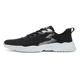 Walking Shoes Womens Mens Sneakers Fitness Workout Athletic Shoes Sports Running Vandring Comfort Knit Upper Trainers Non-Slip Black and White