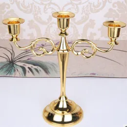 Portacandele placcati in metallo Argento Oro Nero 3 bracci 5 bracci in lega di zinco Pilastro di alta qualità per candelabri di nozze Candeliere Hold200x