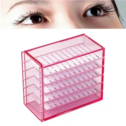 Aufbewahrungsboxen Acryl Wimpernbox 5 Schichten Make-up Organizer klar für Pfropfverlängerung