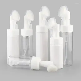 Bottiglie di stoccaggio 100ml-250ml Detergente viso Mousse Foam Maker con pennello pulito in silicone Contenitori dispenser per pompa schiumogena portatile