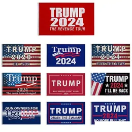 Banner-Flaggen, 3 x 5 Fuß, Trump-Flagge, Wahl 2024, Donald The Tour, 150 x 90 cm, Wly935, Drop-Lieferung, Hausgarten, festliche Partyzubehör Dhkjm
