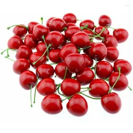 Party Decoration 20sts Foam Fruit Model Simulation Cherry Artificial Po Props Cake Shop Window Display Fake