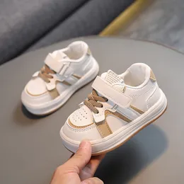 Sneakers Children's Shoes Autumn Girls Korean Color Matching Casual Hook And Loop Sneakers Boys Fashion Board 230421