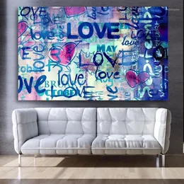 Dipinti Love Letters Wall Art Canvas Stampe Graffiti Banksy Poster Poster Stampe da letto diserbo1222d