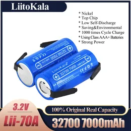 Liitokala lii-70a 32700 lifepo4 batería 3 2v 7000mAh 33a 55a Strip de soldadura para láminas de níquel de bicicleta eléctrica de destornillador191E