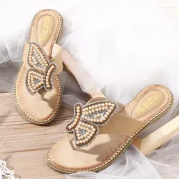 Slippers Summer Flip Toe Sandals Cross Border Large Women's And Product Number Newest Summer With Box sz 36-45