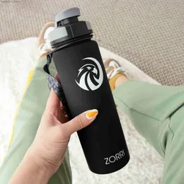 water bottle 800/1000ML Portab Sport Water Bott BPA Free Outdoor Travel Carrying Black Healthy Drinkware for Students Fast Ship Q231122