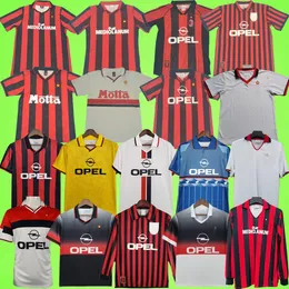 Milan fotbollströjor Retro 1988 1989 1990 1991 1992 1993 1994 1995 1996 1997 1998 1999 fotbollströjor vintage AC MALDINI långärmad 88 89 90 91 9 9 9 9 9 9 0