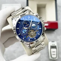 ساعة معصم Hengnimhr Men Watch Automatic Watch 43 مم الساعات الفاخرة في ساعة معصم ميكانيكية 30 متر مضاد للماء 24 ساعة تاريخ التاريخ