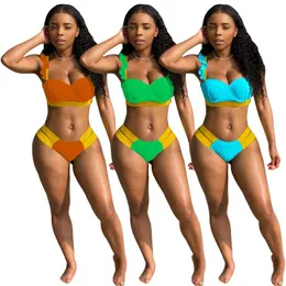 Women's Tracksuits Zaggin 2023 Summer Women 3-colors Exposed Navel 2-Piece Set Sexy Lady Strapless Sling Tops Short Pant Skinny Bikini Swims