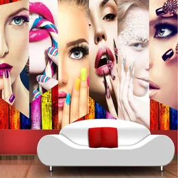 Custom 3d po wallpaper Makeup wallpaper for walls 3 d living room Beauty salon sofa TV backdrop 3d wallpaper walls222n