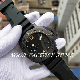 Fabrikens klocka av mig 47mm svart ansiktsgummiband super 00616 mekanisk automatisk rörelse lysande armbandsur mode mens 349z