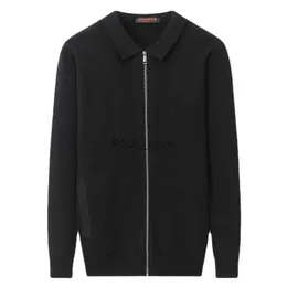 Herrtröjor Nya ankomst fahsion vinter förtjockad 100% ren kashmir cardigan mäns tröja blixtlås polo kappa storlek xs s m l xl 2xl 3xll231122