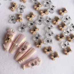 Nail Art Decorations 10 Bear Shaped Enhancements Charming Cute Decoration Jewelry Rhinestone Accessories Handmade 231121