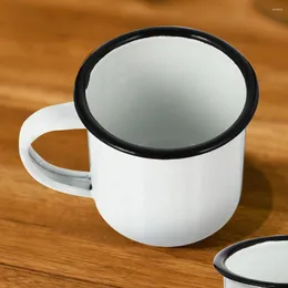 Wine Glasses 2 Pcs Water Goblets Vintage Enamel Mug Style Cup Nostalgia Mugs Cups