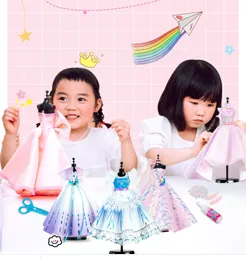女の子の服のデザインガールズ7手作りDIY8子供5おもちゃ9パズル3〜6歳4子供誕生日プレゼント