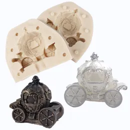 Pişirme Kalıpları 3D Kabak Araç Silikon Kalıp Fondan Pastalar Dekorasyon Kalıp Şeker Şarjı Çikolatalı Pişirme Araçları Kek Gumpaste Form 230421