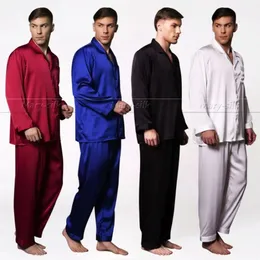 Heren Nachtkleding Pyjama Set Vneck Ontwerp Luxe Effen Kleur Zijde Zoals Thuis Kleding XXXXL Grote Maat Nachtkleding 231122