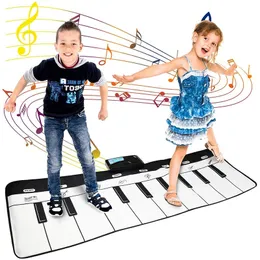 Tastaturen Klavier Coolplay Elektronische Musikmatte Teppiche Tastatur Baby Spielinstrument Montessori Spielzeug Lernspielzeug für Kinder 231122