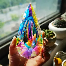 Садовые украшения H D 120 мм Abcolor Hanging Crystalls Prism Suncatcher для окна украшения люстры DIY Домашний свадебный декор аксессуары 230422