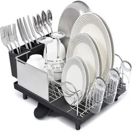 Королевская посуда для посуды, 304 сушилка для посуды из нержавеющей стали, большая дрябка для посуды, черная
