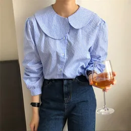 Kvinnors blusar Rugod 2023 Sweet Korean Style Single Breasted Classic Shirt Elegant Terminamen Mild Female Tops Women's