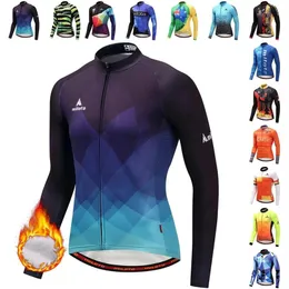 2022 Miloto Panno Morbido di Inverno Termico Bicicletta Manica Lunga Jersey di Riciclaggio Degli Uomini di Abbigliamento Pro Team Outdoor Bike Abbigliamento Ropa Ciclismo265B