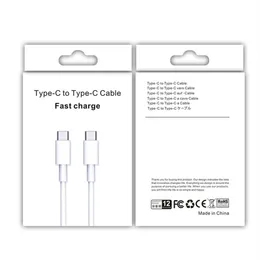 حزمة البيع بالتجزئة 1M 2M C To C Cables Type C إلى USB-C Cable Cable Wire for Samsung Galaxy S10 S20 S22 S23 HTC LG Android Charge Line