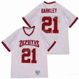 Fotboll Whitehall Jerseys High School 21 Saquon Barkley Moive Breattable College Team White Pure Cotton Retro Pullover broderi för sportfans Sömda försäljning