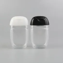 30-ml-Händedesinfektionsflasche aus PET-Kunststoff, halbrunde Klappdeckelflasche, Kindertrage-Desinfektionsmittel-Händedesinfektionsflasche Awrwu
