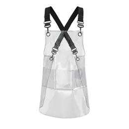 Förkläden Fashion Clear Transparent Custom Color House Accessories Waterproof Kitchen Frisör Salong Washable TPU Man Women's Apron 277N