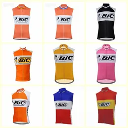 BIC Team Cycling Sleeveless Jersey Vest Summer Men cykeltoppar andas snabba torra MTB klädcykel sport uniform U717051933