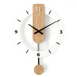 Настенные часы в скандинавском стиле, немые качающиеся часы для гостиной, современный минималистский ресторан, креативная мода, кварцевые
