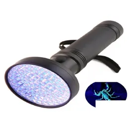 Taschenlampen Fackeln Hohe Qualität UV-Licht 100 LED Taschenlampe Lampe Sicherheit Traviolet Erkennung Vv6913142986 Drop Lieferung Sport O Dhpir