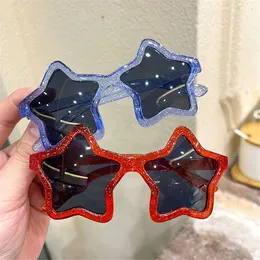 Other Fashion Accessories Street Beat Fashion Personality FivePointed Star Children Sunglasses Girl Boy Lovely Tinted Color Plastic Frame Kid Sun Glas J230422